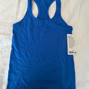 NWT lululemon swiftly tank pipe dream blue size 6